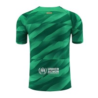 Camisa de time de futebol Barcelona Goleiro Replicas 1º Equipamento 2023-24 Manga Curta